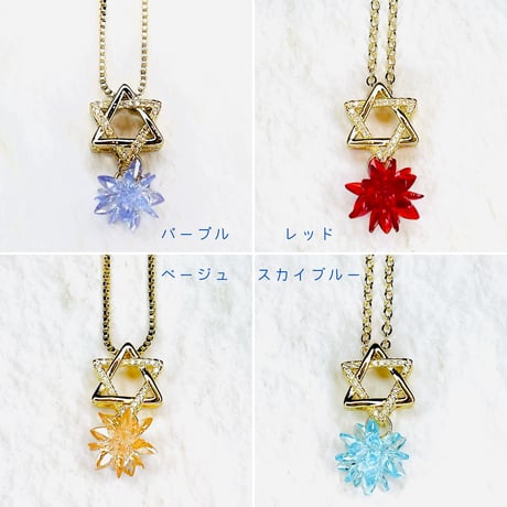 エネルギー統合☆＜六芒星×星の種＞ネックレス【スターシードメッセージ付】