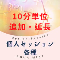 個人セッション各種延長10分単位