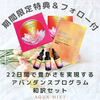 期間限定特典付！アバンダンスプログラムセット（フラワーエッセンス＆オイル&和訳セット）