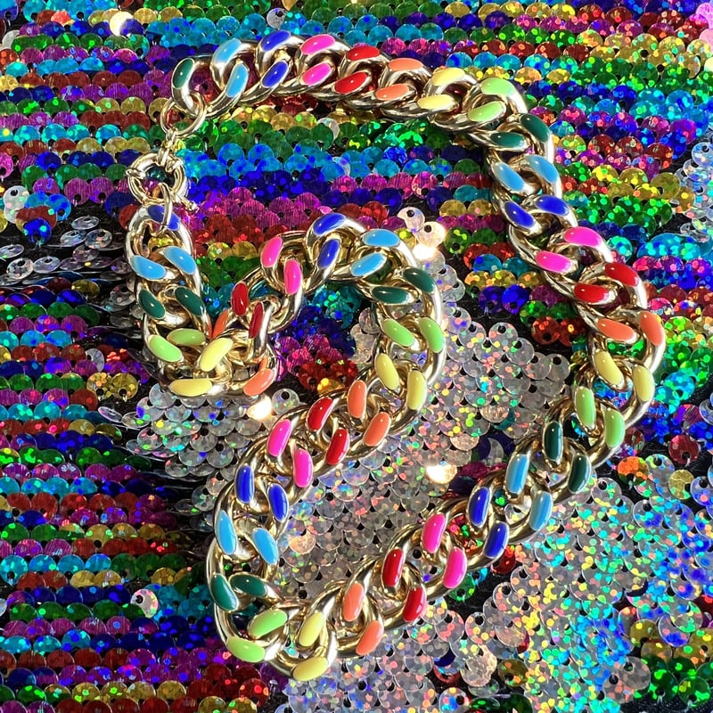 レインボーチェーンネックレス | JOEL Closet