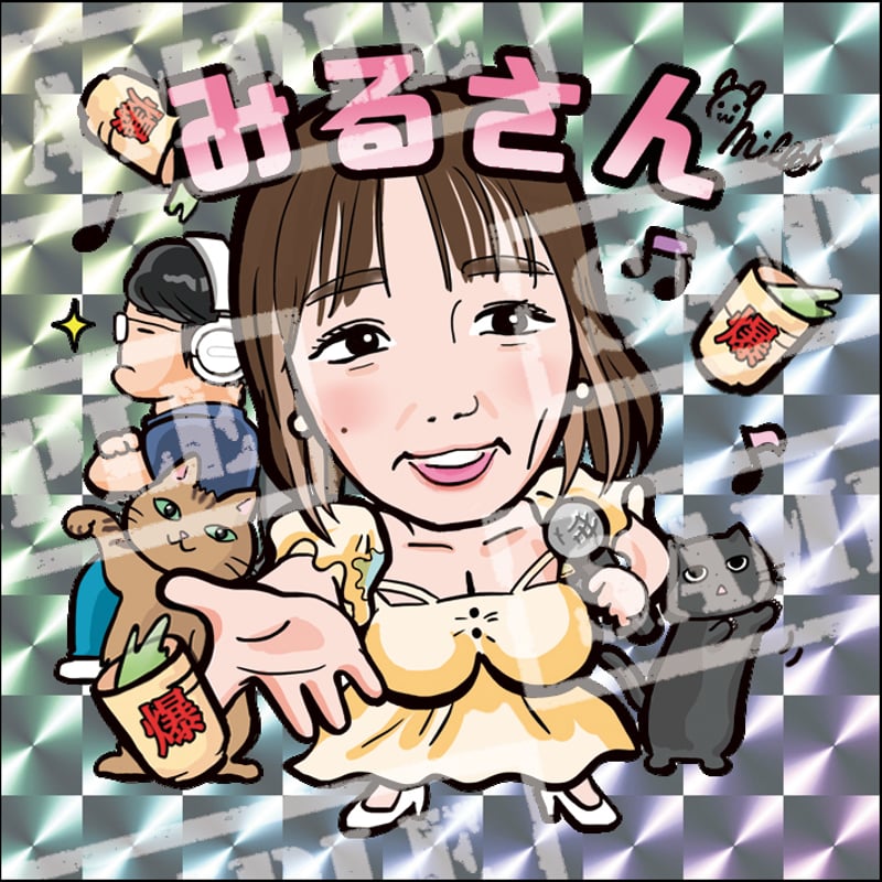 活動者さま似顔絵オリジナルステッカー作成 | mille's STORE