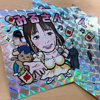 活動者さま似顔絵オリジナルステッカー作成