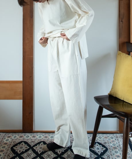 《パジャマ》バンブーコットン　パンツ（アイボリー）〈 premium sleepwear 〉