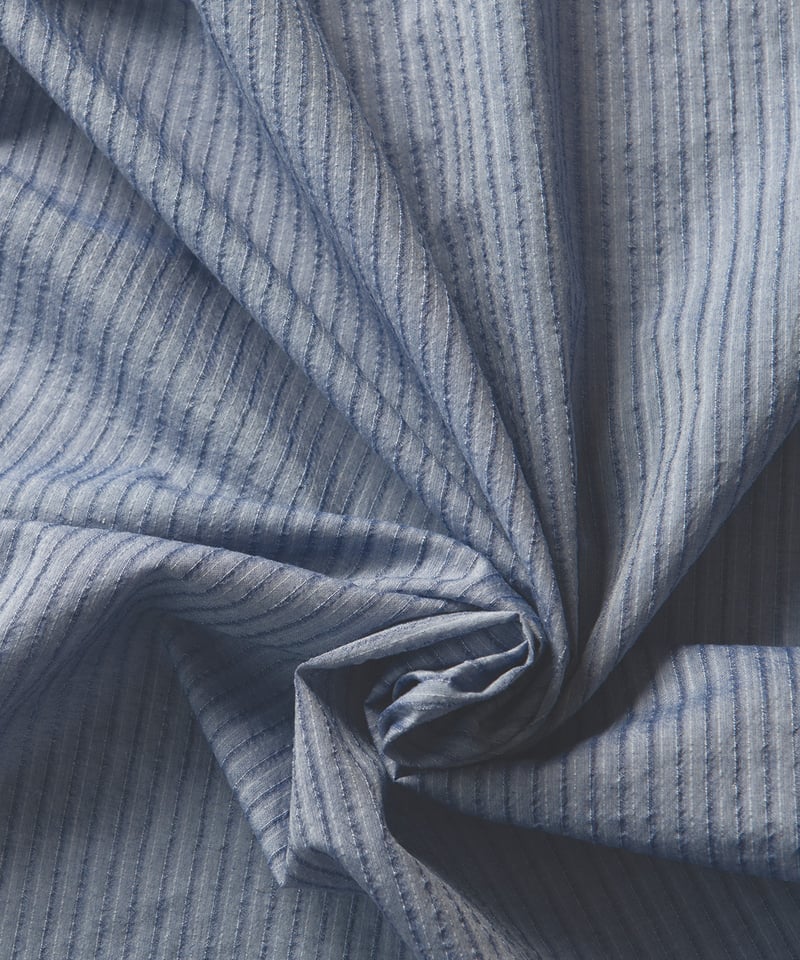 生地》綿100％・空き羽コードレーン100単(ブルー) ○F-2105