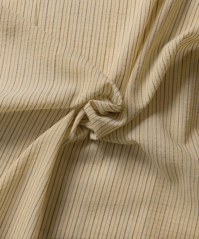 生地》先染めボイルコードレーン（ベージュxブラウン）○ F-1701