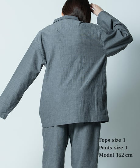 《パジャマ》ボタニカルコードレーン ジャケット（タチアオイ）〈 premium sleepwear 〉