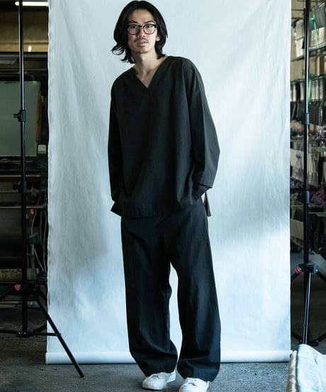《パジャマ》タイプライタークロス　プルオーバー（サイズ 1）〈 premium sleepwear 〉