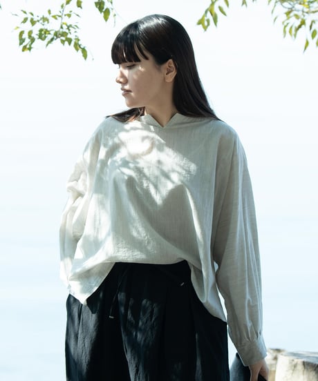 お値下げ！ORIYATO セルビッジブラウス キナリグレー　古橋織布 CATEGORY セルヴィッジブラウス | 古橋織布