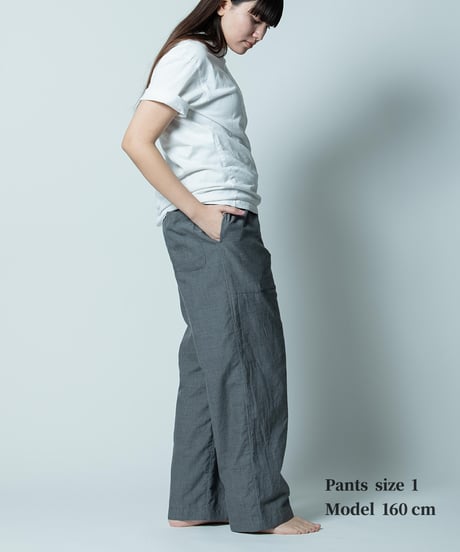 《パジャマ》 ボタニカルコードレーン　パンツ（タチアオイ）〈 premium sleepwear 〉