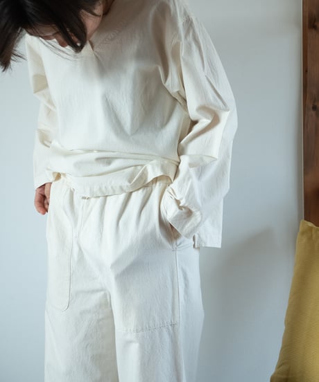 《パジャマ》バンブーコットン　プルオーバー（アイボリー）〈 premium sleepwear 〉