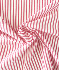 《生地》綿100％・空き羽コードレーン100番単糸(レッド×ホワイト)●F-2105