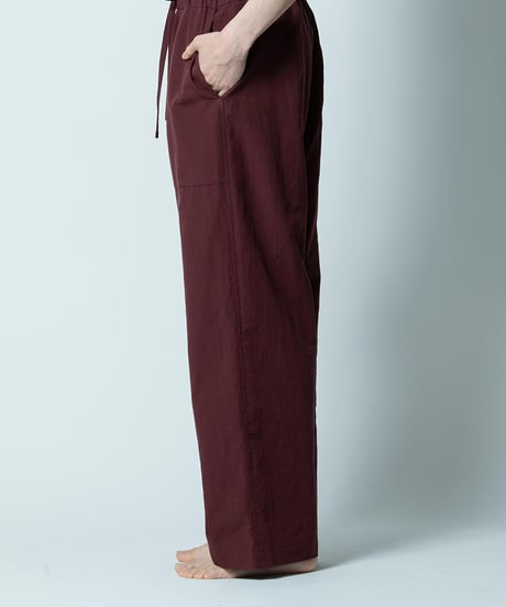 《 パジャマ 》タイプライタークロス パンツ ( ラムレーズン )〈 premium sleepwear 〉