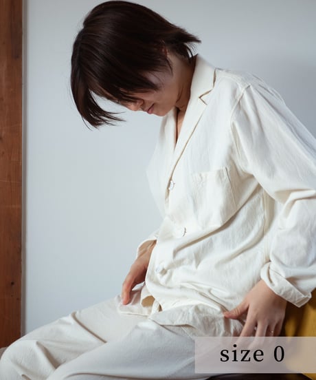 《パジャマ》バンブーコットン　ジャケット（アイボリー）〈 premium sleepwear 〉