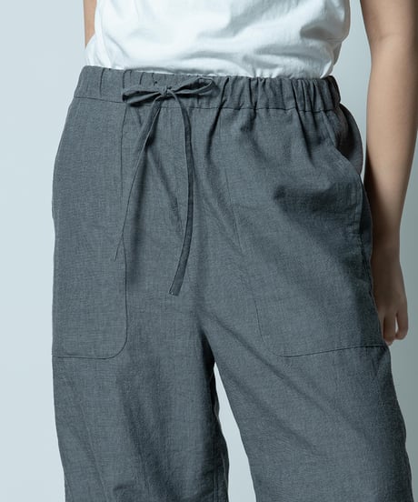 《パジャマ》 ボタニカルコードレーン　パンツ（タチアオイ）〈 premium sleepwear 〉