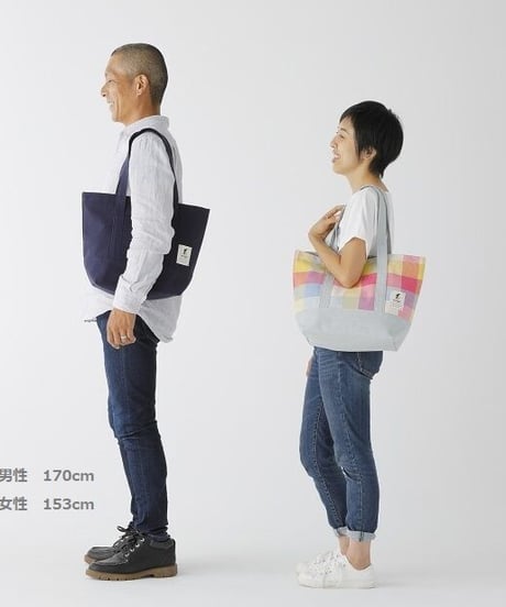 《バッグ》oriya 先染めボタニカル・トートバッグ（中）ゴボウ