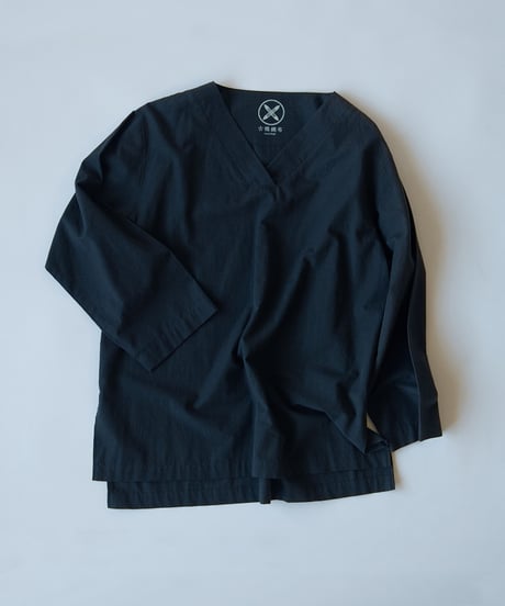 《パジャマ》バンブーコットン　プルオーバー（ダークネイビー）〈 premium sleepwear 〉