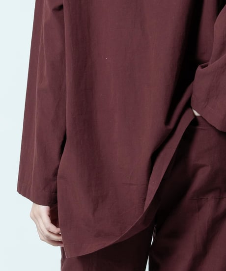 《 パジャマ 》タイプライタークロス プルオーバー ( ラムレーズン )〈 premium sleepwear 〉