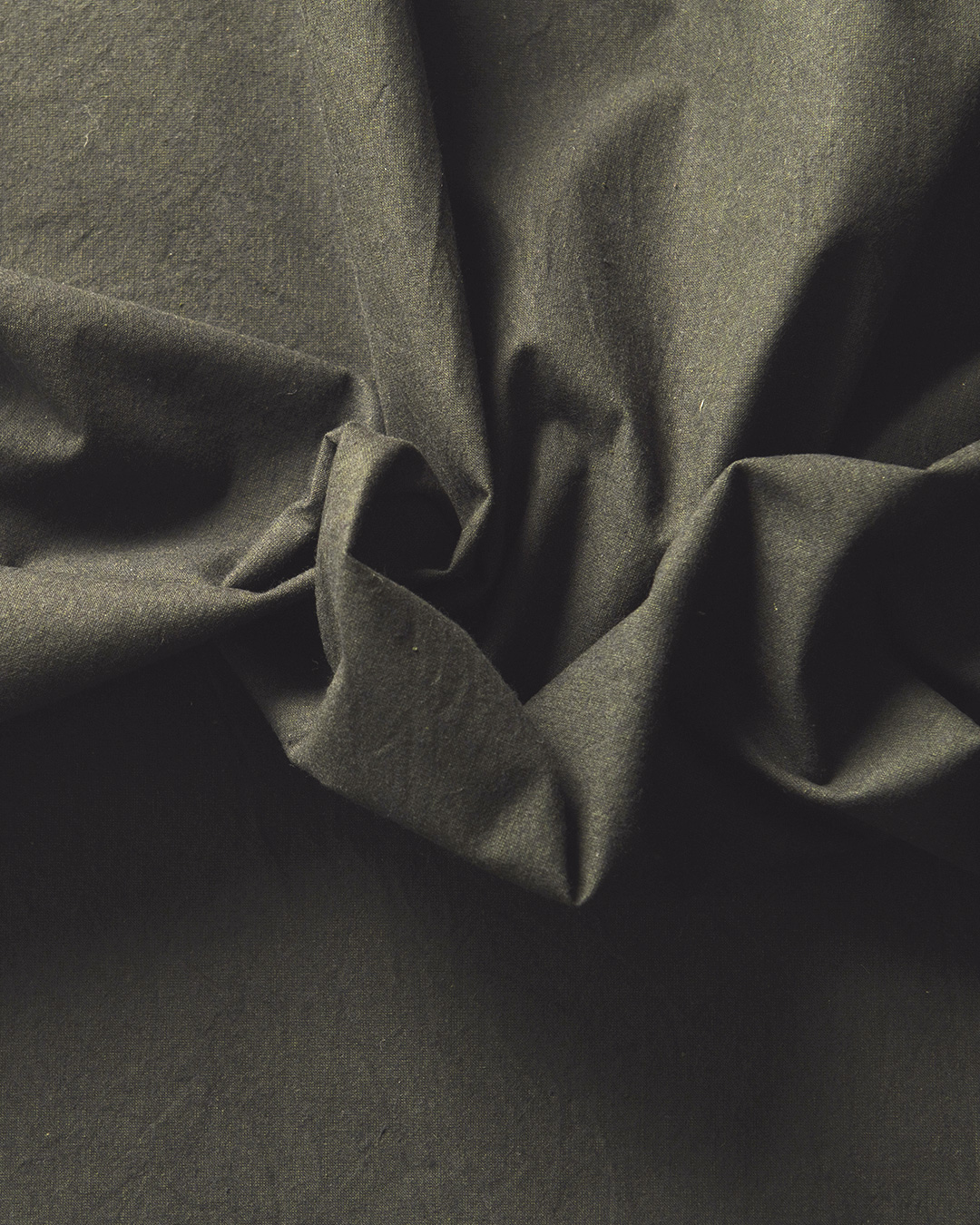 生地》綿100％先染めバフクロス(カーキシャンブレー)○F-0111 | 古橋織布