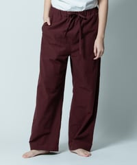 《 パジャマ 》タイプライタークロス パンツ ( ラムレーズン )〈 premium sleepwear 〉