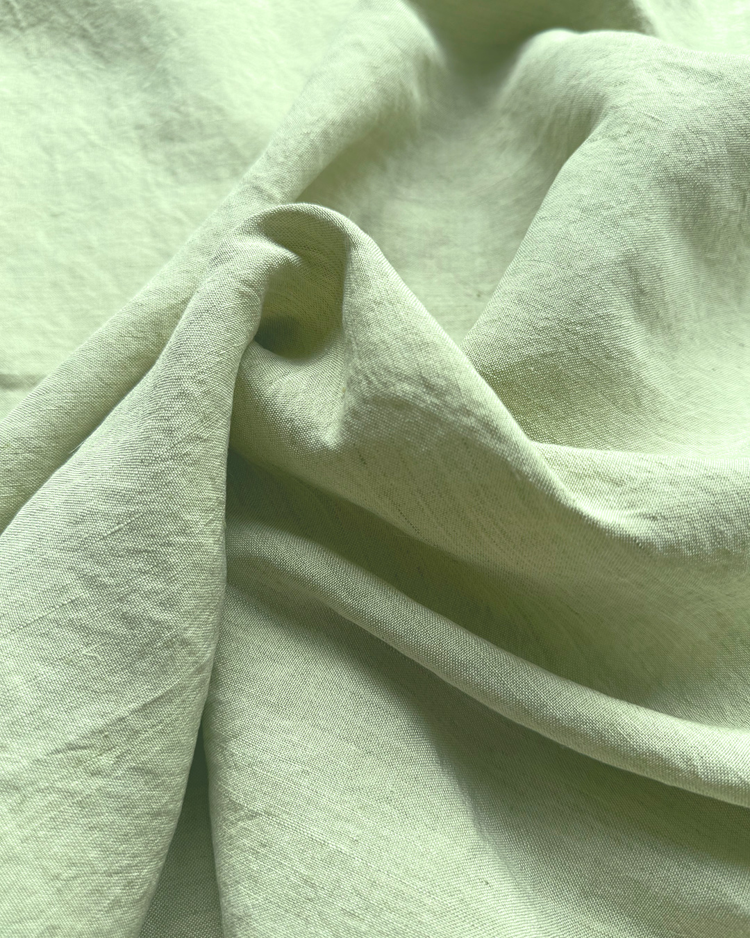 生地》バンブーリネン・ワッシャー仕上げ ( グリーン ) ○P-2901