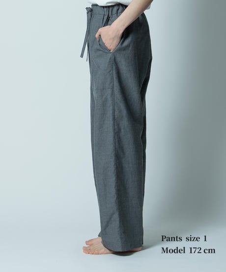 《パジャマ》 ボタニカルコードレーン　パンツ（タチアオイ）〈 premium sleepwear 〉