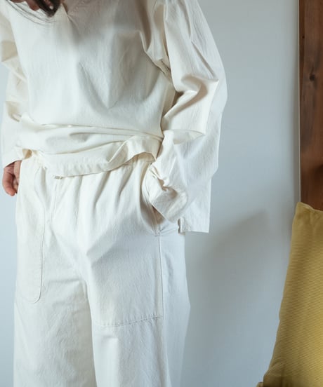 《パジャマ》バンブーコットン　パンツ（アイボリー）〈 premium sleepwear 〉
