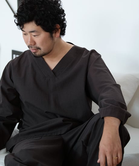 《パジャマ》タイプライタークロス　プルオーバー（サイズ 1）〈 premium sleepwear 〉