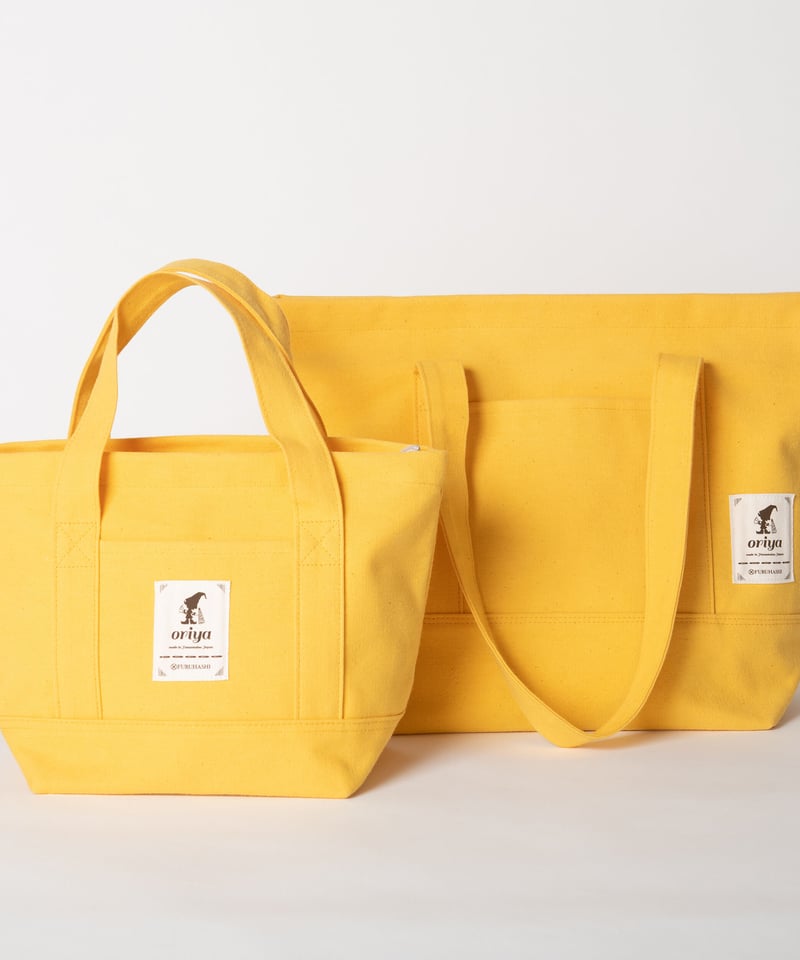 バッグ》oriya 先染めボタニカル・トートバッグ（小）甘夏 | 古橋織布