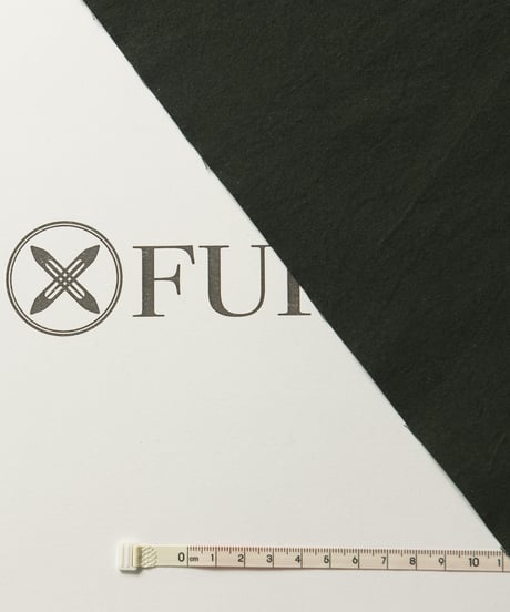《生地》綿100％先染めバフクロス(黒カーキ刷毛目)●F-0111