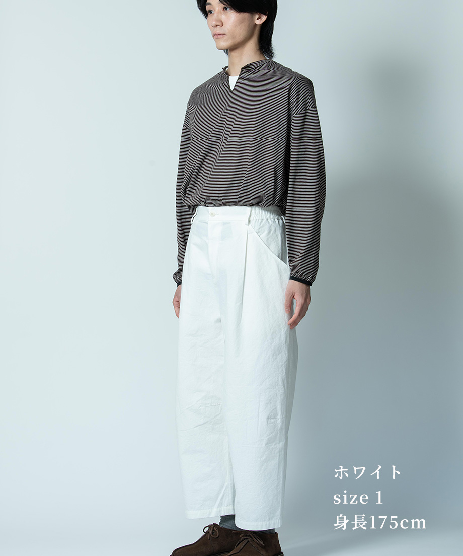 予約販売 8月上旬発送』【 ORIYATO 】ウィーバーパンツ ( ホワイト
