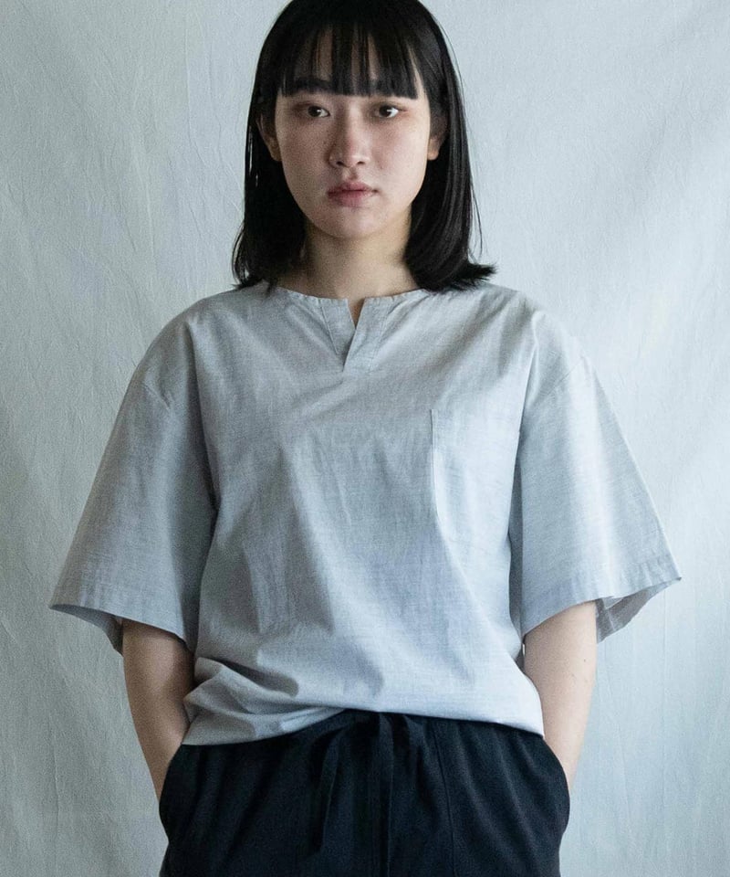 Tシャツ》コードレーンTシャツ ( ライトグレー ) | 古橋織布 Tシャツ》コードレーンTシャツ ( ライトグレー ) | 古橋織布