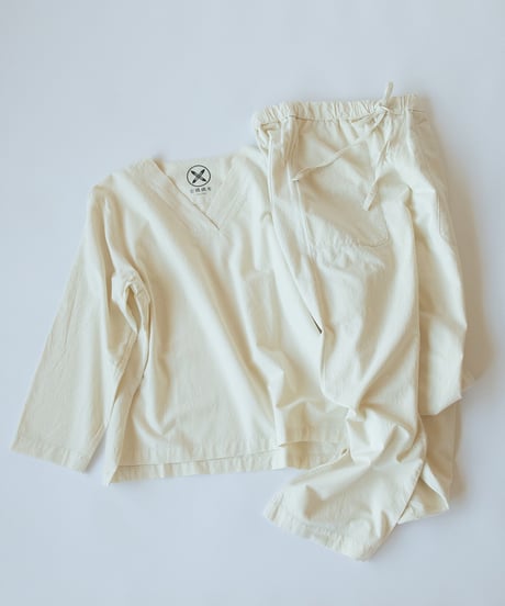 《パジャマ》バンブーコットン　パンツ（アイボリー）〈 premium sleepwear 〉