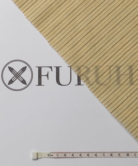 《生地》先染めボイルコードレーン（ベージュxブラウン）● F-1701