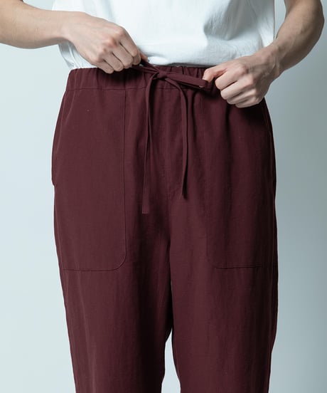 《 パジャマ 》タイプライタークロス パンツ ( ラムレーズン )〈 premium sleepwear 〉