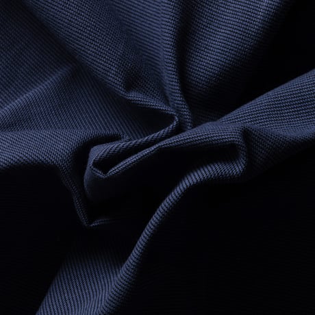 《生地》綿100% ピンチェックのヘビーツイル(黒×ブルー)