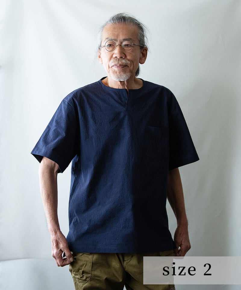 Tシャツ》コードレーンTシャツ ( ネイビー ) | 古橋織布