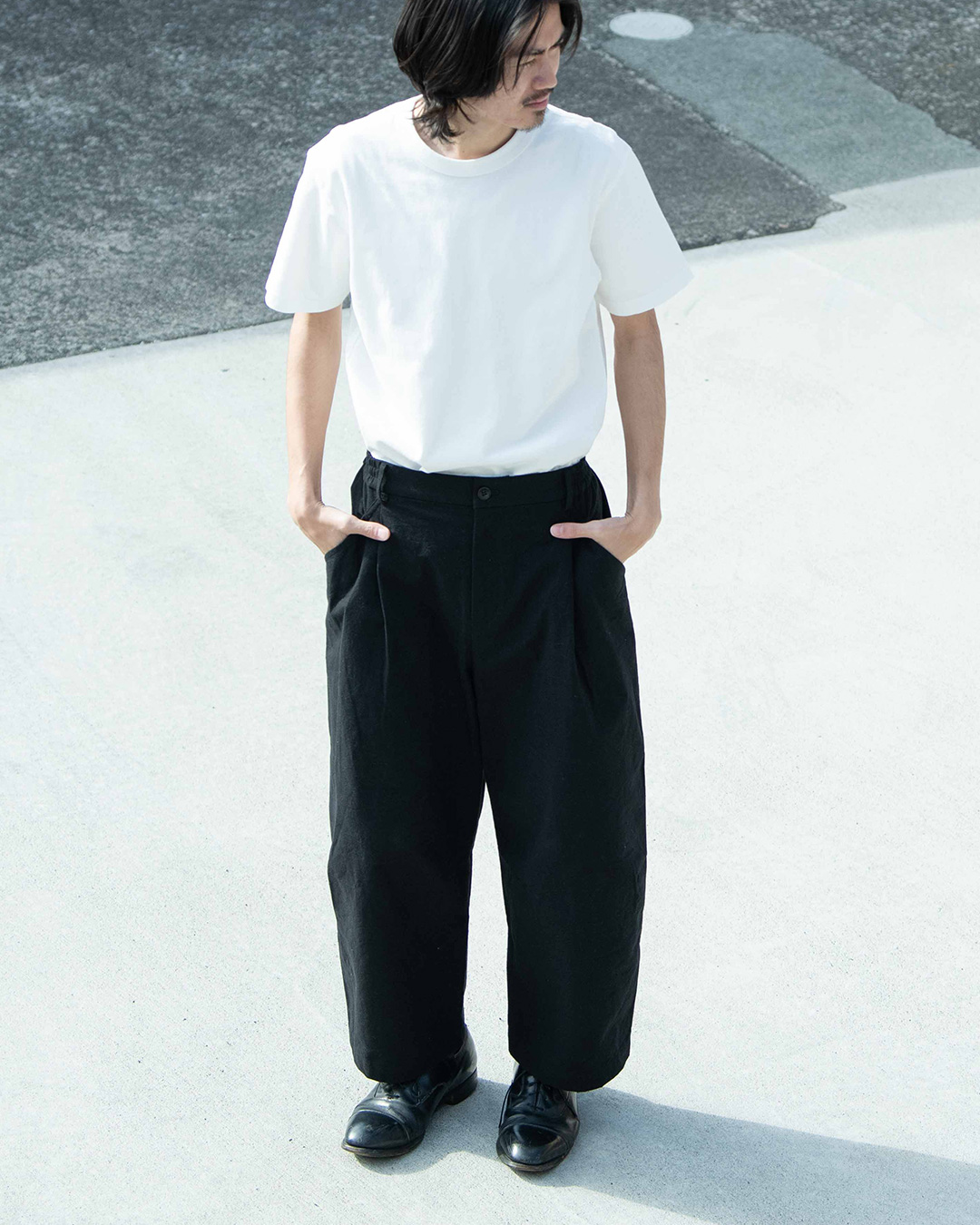 ORIYATO 】WEAVER PANTS (ブラック) [ サイズ 1 ] | 古橋織布