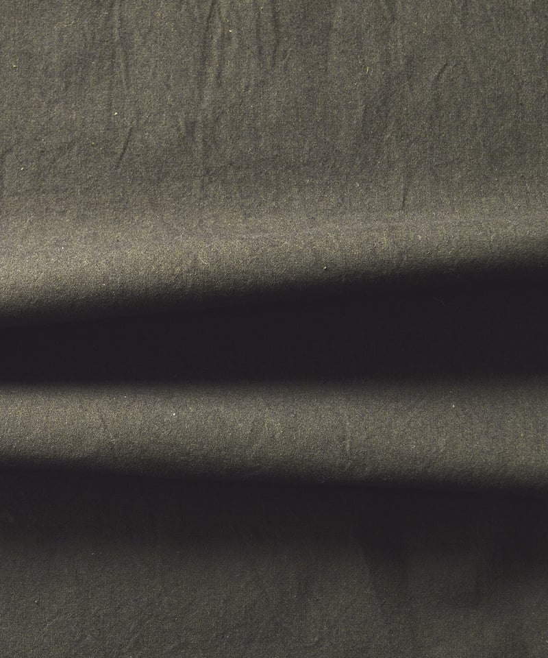 逸品　希少! 貴重！　榀布　大きな　間仕切り　科布　原子布　暖簾　自然布 生地》綿100％先染めバフクロス(カーキシャンブレー)○F-0111