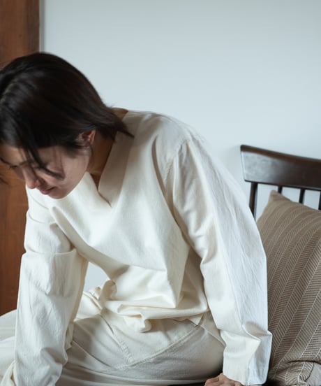 《パジャマ》バンブーコットン　プルオーバー（アイボリー）〈 premium sleepwear 〉