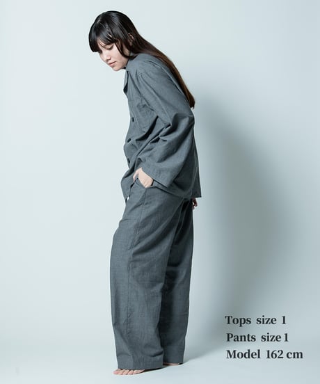 《パジャマ》ボタニカルコードレーン ジャケット（タチアオイ）〈 premium sleepwear 〉