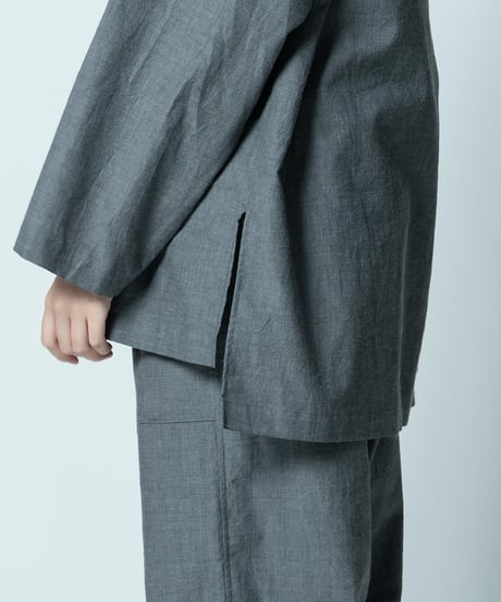 《パジャマ》ボタニカルコードレーン Vネック ( タチアオイ )〈 premium sleepwear 〉