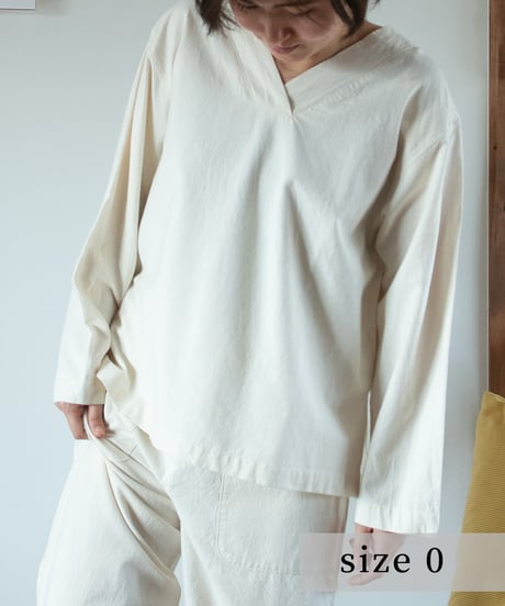 《パジャマ》バンブーコットン　プルオーバー（アイボリー）〈 premium sleepwear 〉