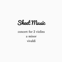 【Sheet Music pdf】弦楽四重奏 2つのヴァイオリンのための協奏曲/ヴィヴァルディ