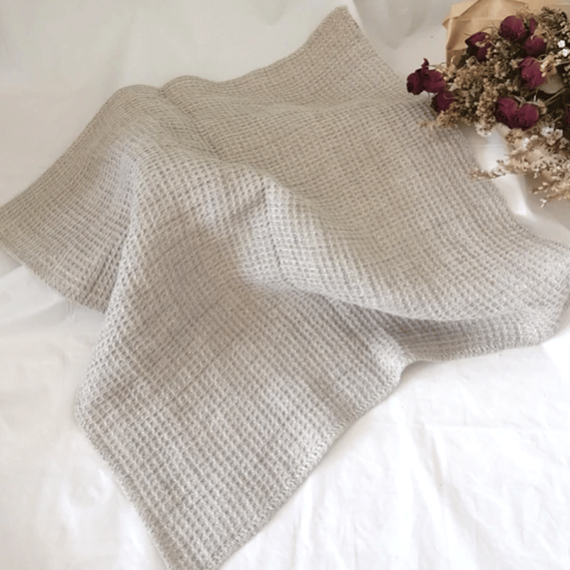 ナチュラルワッフルリネンのキッチンクロス | FABRICPOLKA