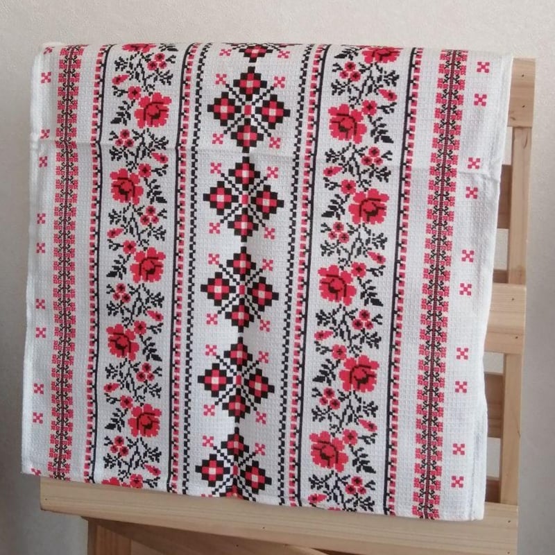 アンティーク花柄刺繍リネン ルシュニキ rushnyk 100年前の物 ウクライナアンティーク花柄刺繍リネン ルシュニキ rushnyk 100