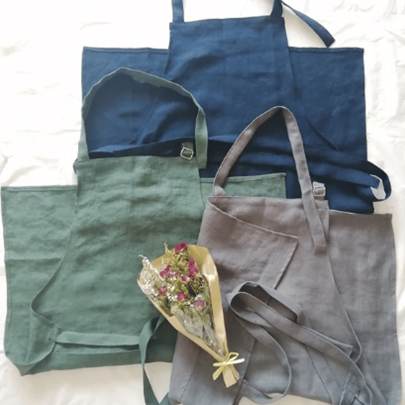 Shad Warms リトアニアリネン エプロン lithuania linen／リトアニアリネン｜エプロン – partycreation shop