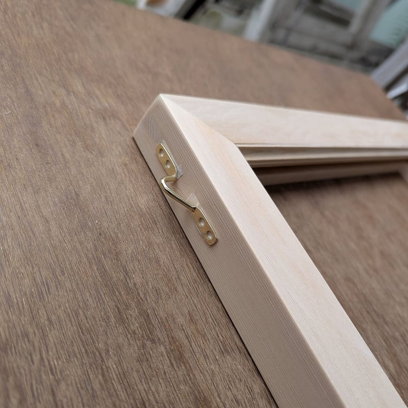 ステンドグラス用手作り木枠・無塗装 ノーマル仕上げ用（30㎝×40㎝用