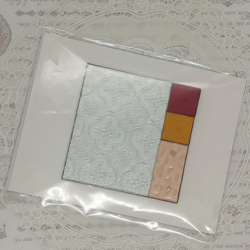 ステンドグラス 深い ブラウン系のガラス 材料 5枚セット