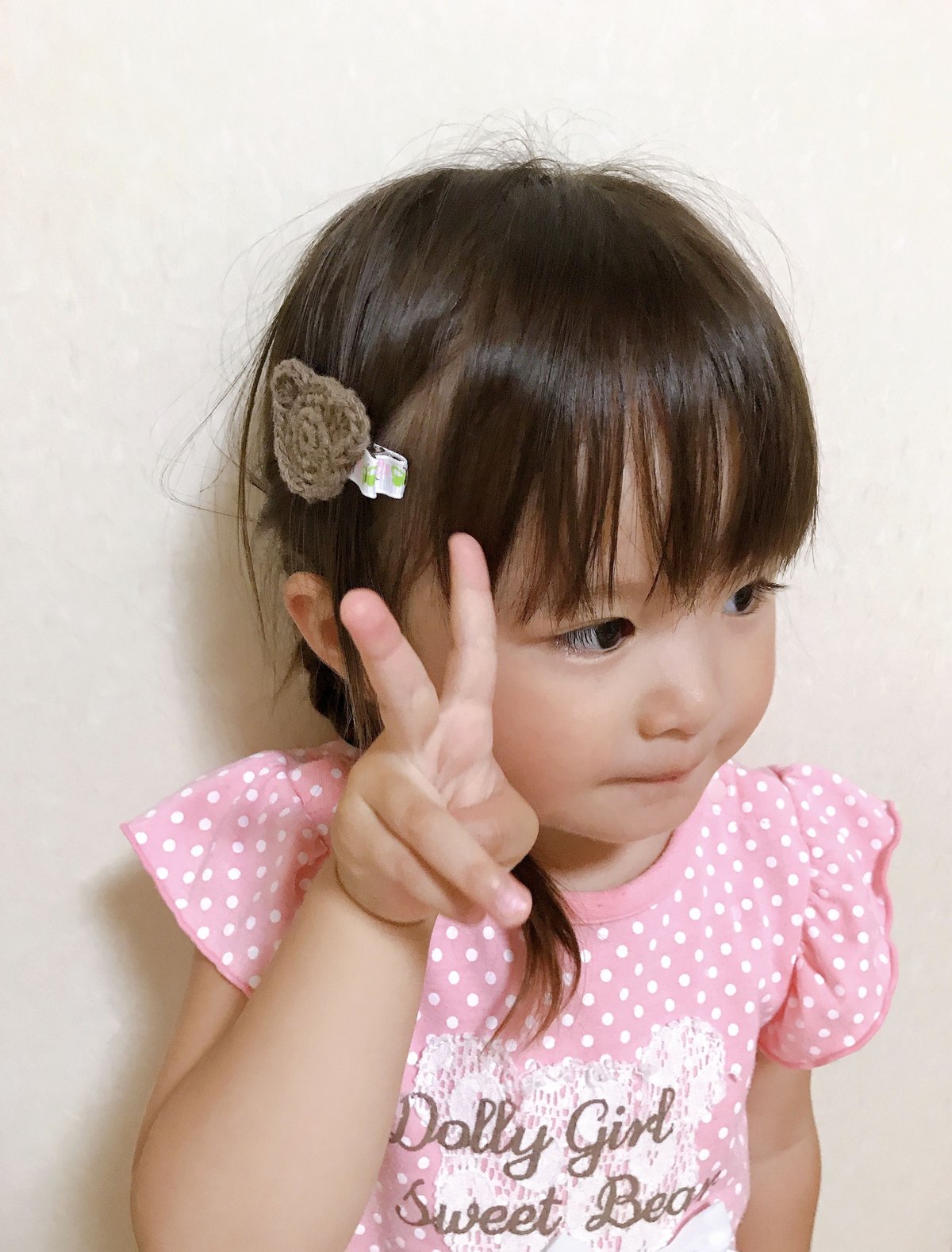 クマさんヘアクリップ | 編み物作家 るーまま