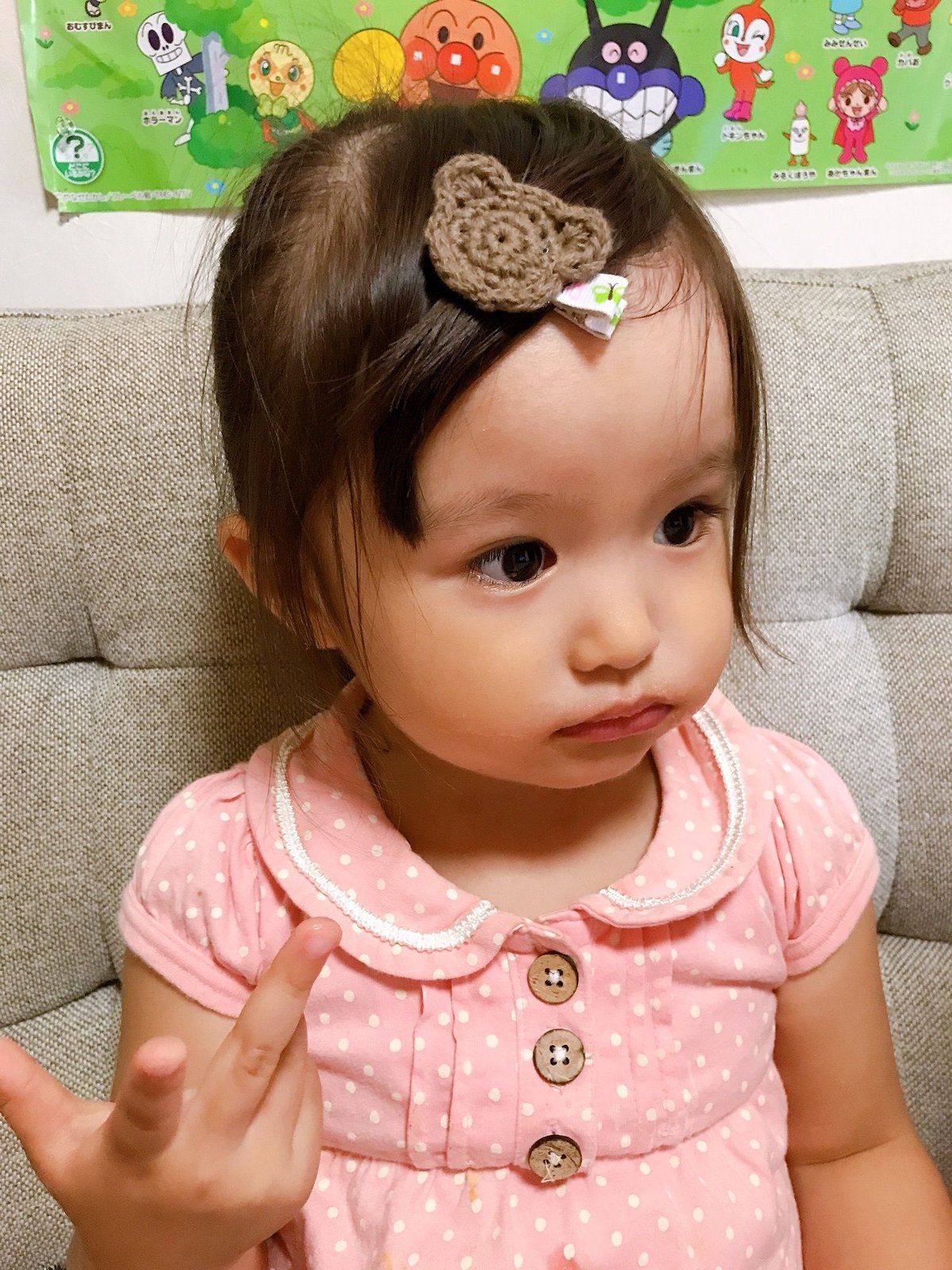 オーダーメイド♡お鼻ぷっくりクマさん♡ベビーヘアクリップ＆ヘアゴム オーダーメイド♡お鼻ぷっくりクマさん♡ベビーヘアクリップ＆ヘアゴム